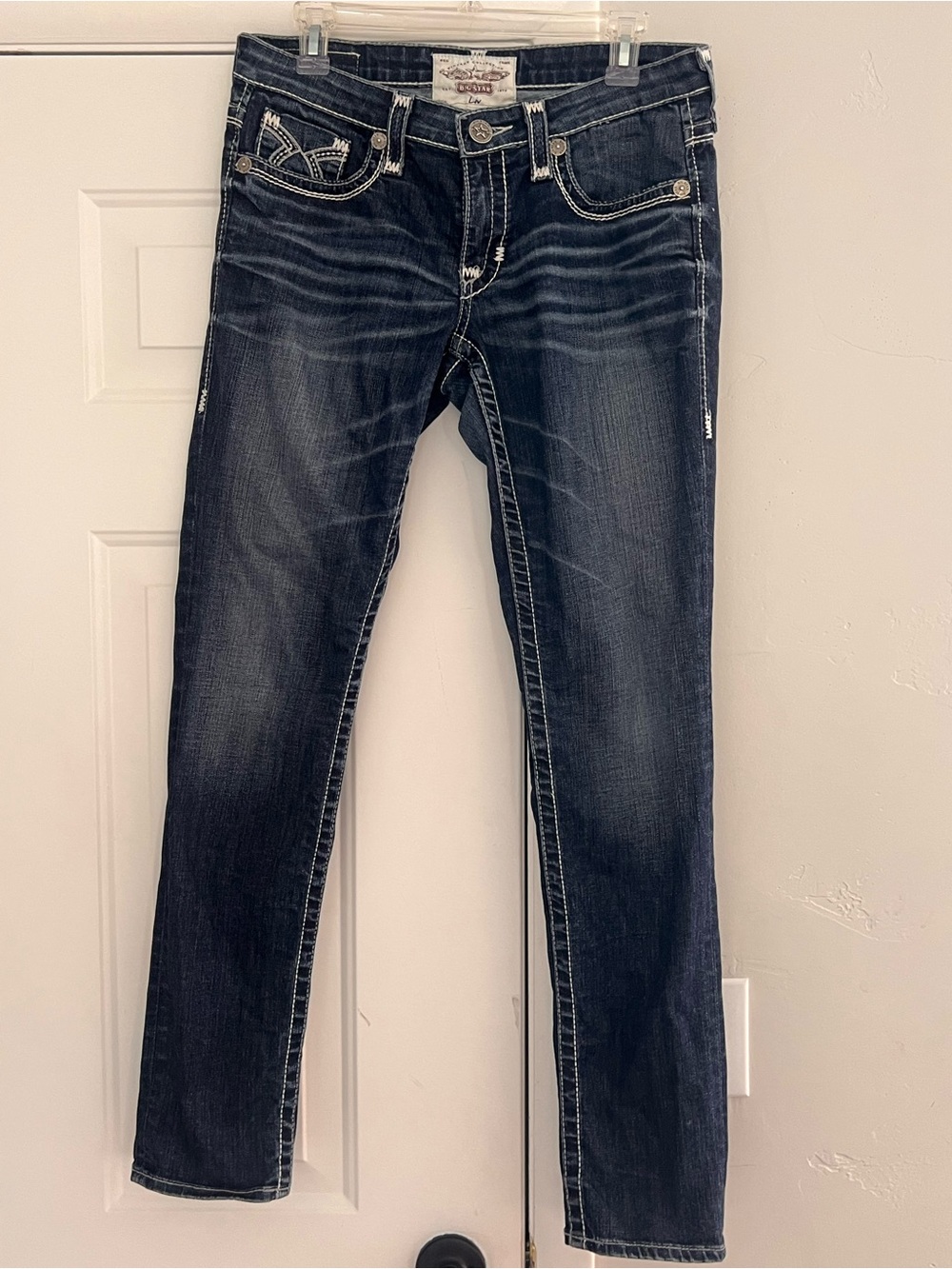 Big Star Women’s Skinny Jeans in Dark Blue Wash